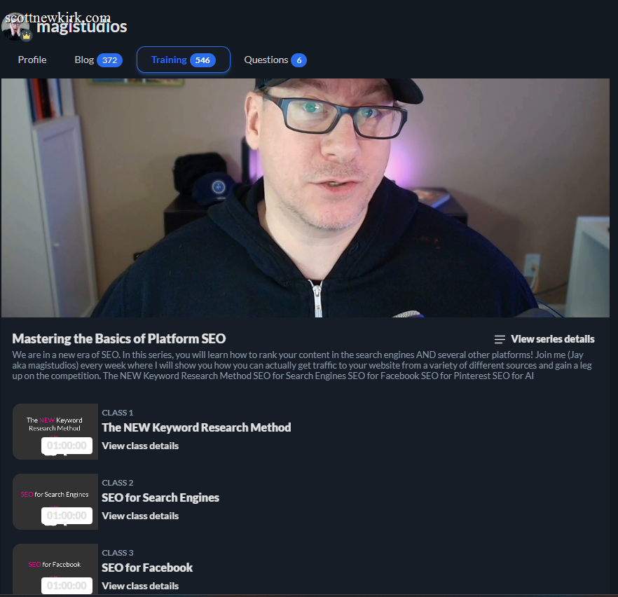 Wealthy Affiliate Training 2026 - Jay Friday night live class