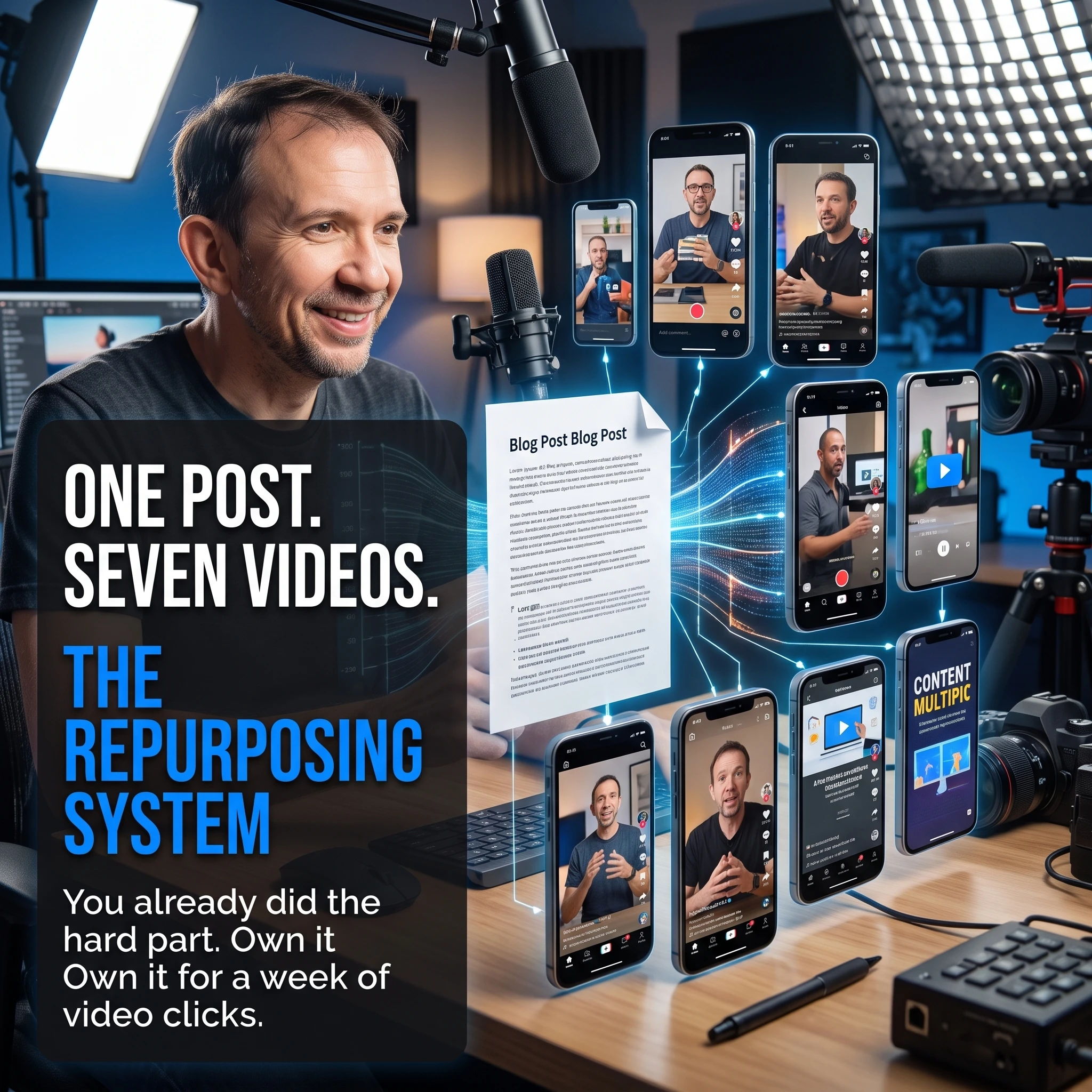 Turn blog posts into video and shorts traffic