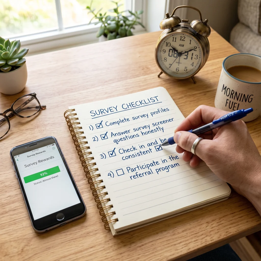 How to maximize your online survey earnings checklist