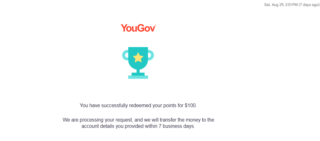YouGov redemption options - how to cash out points for PayPal, bank transfer, or gift cards